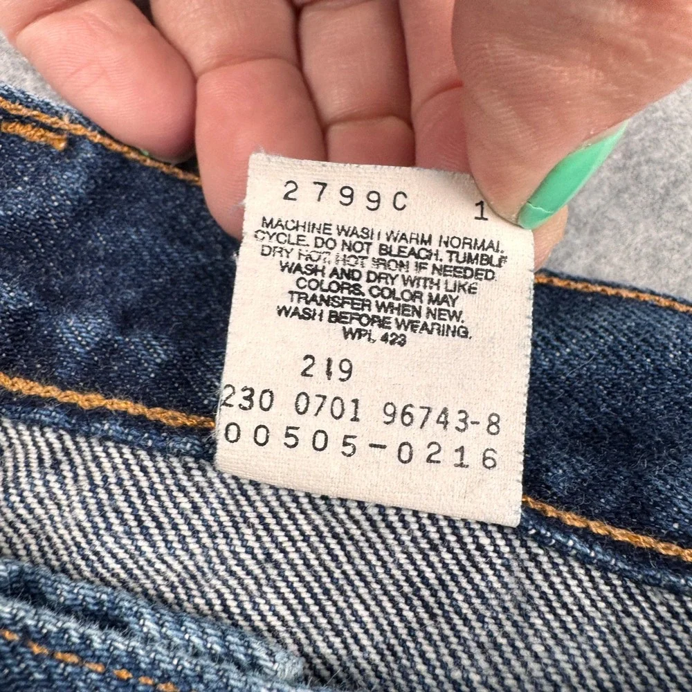 Vintage Levis Jeans Mens 42x32 505 Straight Leg 100% Cotton‎ Denim Y2K Mexico